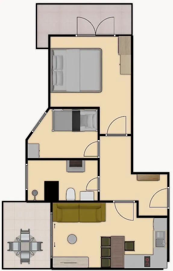 Cheerful 2-Bedroom Apartment In Golem 0*, Golem (Tirana)